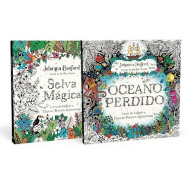 Imagem de Kit - Coleção Colorir - Selva Magica E Oceano Perdido