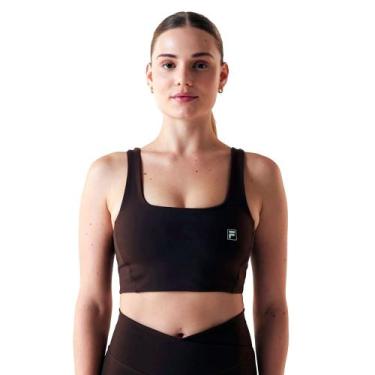 Imagem de Top Feminino Fila Touch Gym Marrom, Marrom, G