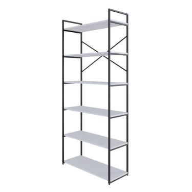 Imagem de Estante Alta C/06 Prateleiras 185x80x33cm Yon Branco Tx/ Branco Tx/