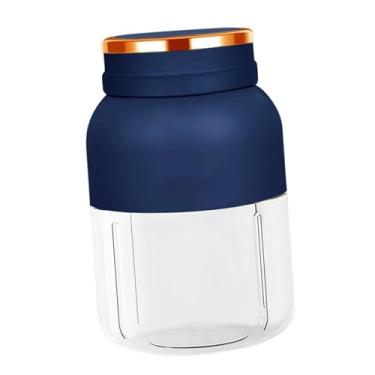 Imagem de Baoblaze Liquidificador portátil, espremedor de frutas cítricas, máquina automática para smoothies, mini liquidificador, copo de 1200 ml para treino, esportes, Azul