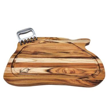 Imagem de Tábua de Churrasco BBQ Masters com Superfície Rústica e Garra de Urso para Churrasco em Alumínio, Ideal para Preparar e Servir Carnes com Estilo e Praticidade – WOODBULL.