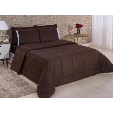 Imagem de Kit Edredom Queen Aconchego 6 Peças Microfibra - Cortinas Ibitinga, Ta