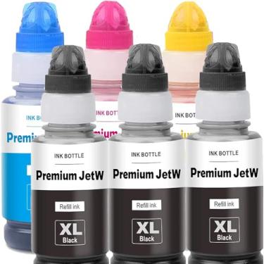 Imagem de JETW 502 refil de tinta de alta capacidade 6 x 100 ml (600 ml) de substituição para refil compatível (não sublimação) T502 ET-4750 ST-3000 ST-2000 ET-15000 ET-4760 ST-4000 ET-2760