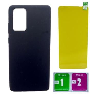 Imagem de Capa Preta Aveludada Para Galaxy Note 20 + Pelicula Gel - Mustangshop,