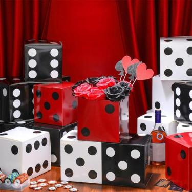 Imagem de Favor Boxes Jexine Dice, 15 peças, decoração de festa temática de cass