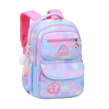 Imagem de Mochila Infantil Meninas Moda Colorida Bolsa Escolar De Costas Espaço 