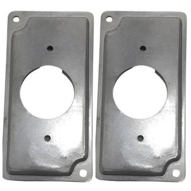 Imagem de 2 Placa Condulete 1 Polegada Alumínio 1 Tomada Redonda Sieg Furação Di