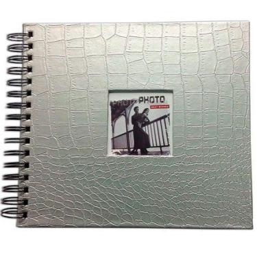 Imagem de Álbum scrapbook craquelado prata 20 fotos 33x30 cm - Square center