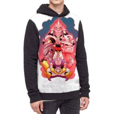 Imagem de Moletom Com Capuz Majin Boos Dragon Ball Ref:780 - smoke, Preto, GG