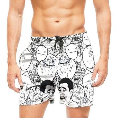 Imagem de Short Praia Shorts Banho Mauricinho Meme Preto E Branco  173 - smoke, 