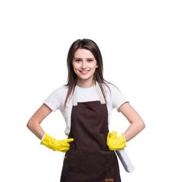 Imagem de Avental Marrom Cafe Algodao Barista Jardinagem Pintura 1un