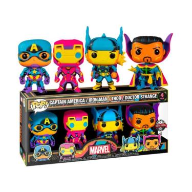 Imagem de Funko Pop Marvel Avengers 4 Pack Black Light Special Edition
