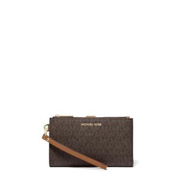 Imagem de Michael Kors Bolsa de pulso com zíper duplo Jet Set, azul-marinho, Marrom, One Size