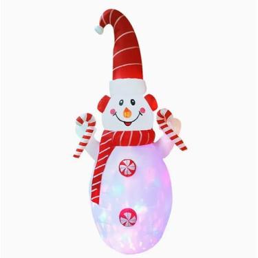 Imagem de Boneco de Neve Inflavel Natal Natalino Grande Iluminado Festa Decoraça