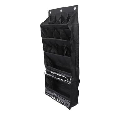 Imagem de RiToEasysports Organizador de Sapatos sobre a Porta, Tecido Oxford 600D, Rack de Armazenamento de 24 Bolsos para Organização de Armários e Dormitórios (Preto)