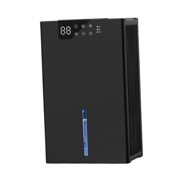 Imagem de Generic Desumidificador pequeno com tanque de água de 2,4 L, portátil, prático, silencioso, com desligamento automático para RV, banheiros, porões, Preto