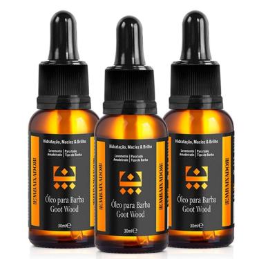 Imagem de Kit 3 Óleo Hidratante Para Barba Goot Wood Embaixador 30Ml