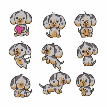 Imagem de Adesivos de Parede para Quarto Infantil Carros de Animais Kawaii Decorativos para Crianças 40x40cm