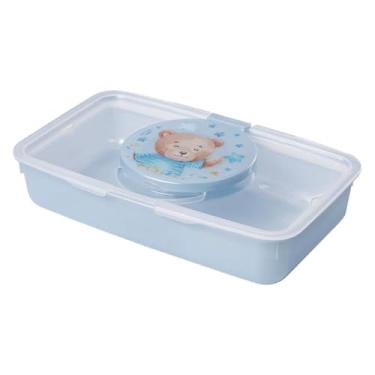 Imagem de Porta Lenço Umedecido Portátil Com Borracha Vedação Infantil (Ursinho)