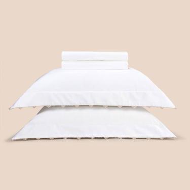 Imagem de Jogo de Cama King Cetim 1.000 Fios Altenburg Haus Esplendor Branco