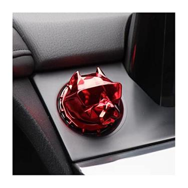 Imagem de Capa de botão de apertar para ligar, capa decorativa de parada de partida de carro de cachorro, capa de proteção universal para interruptor de ignição interior do veículo para carro SUV caminhão