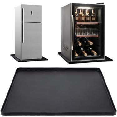 Imagem de Dersyer Mini tapete de geladeira, bandeja de gotejamento portátil de ar condicionado, tapete de silicone com borda elevada para geladeira, AC, dispensador de água, umidificador e máquina de gelo, à