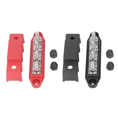 Imagem de Caixa de Barra de Barramento DC 2 Pacote 48V 250A Módulo de Bloco de Distribuição de Energia, Vermelho Preto para Automóvel, RV, Navio