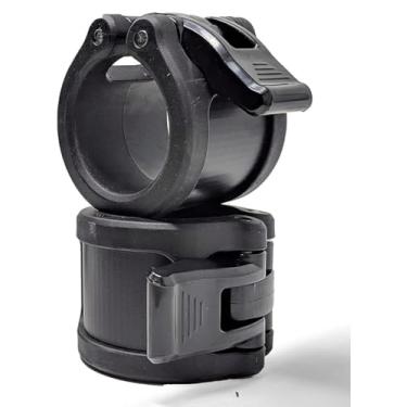 Imagem de Clout Fitness Pro Elite Olympic Barbell Grampos Coleiras de Liberação Rápida Par de Grampos de Peso de Bloqueio Serve para Barra de 5 cm para Halterofilismo (Preto Laser)