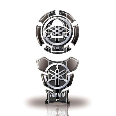 Imagem de Adesivo Protetor De Tanque E Bocal Moto Yamaha Diapasão Cinza