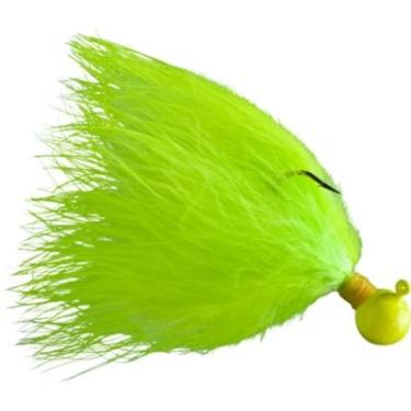 Imagem de Kalin's MBJ38-CH Marabou Jig Chartreuse amarrado à mão