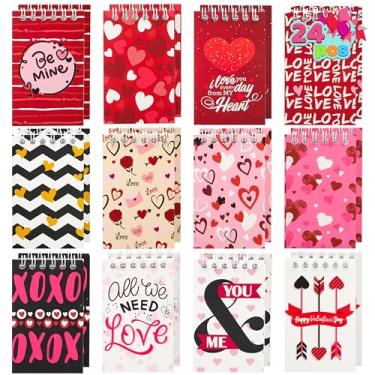 Imagem de JOYIN 24 peças de mini blocos de notas para o Dia dos Namorados, conjunto de mini cadernos para brindes de festa de dia dos namorados, para crianças, escola, sala de aula, troca de presentes