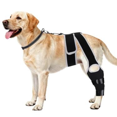 Imagem de AIERSA Manga de perna de cachorro para parar de lamber, manga para cães perna traseira, traje de recuperação para cães para evitar lamber, adequado para proteção da perna frontal traseira para cães