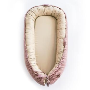 Imagem de Espreguiçadeira, capa de ninho de bebê para bebês, de algodão reversível e respirável, assento de chão ajustável para tempo de barriga, espreguiçadeira infantil portátil, essencial para recém-nascidos