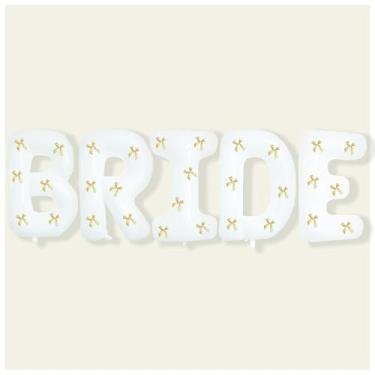 Imagem de Balões brancos de 101,6 cm + 30 peças de laços dourados champanhe - GG balões brancos de noiva para despedida de solteira, casamento, noivado, chá de panela, decoração de cabine fotográfica (ouro