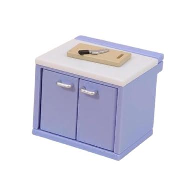 Imagem de Fenteer Móveis de cozinha para casa de bonecas em escala 1:12, mini balcão, adereços fotográficos para brincadeiras de faz de conta, decoração de paisagens e, Tábua de Corte
