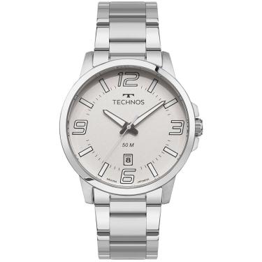 Imagem de Relógio Technos Masculino Racer Basico Prata - 2315lba-1b
