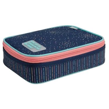 Imagem de Estojo Escolar Infantil Box Académie Dots Azul - Tilibra