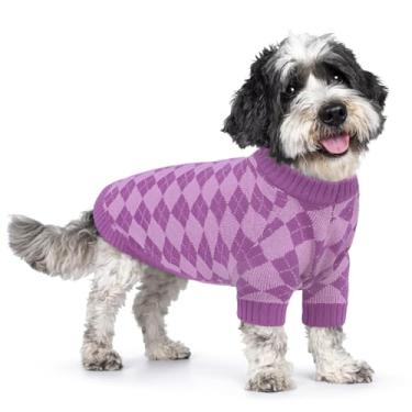 Imagem de Queenmore Suéteres para cães grandes, swaeter para cães de Natal com mangas compridas, vestuário quente para animais de estimação para raças grandes, roupas de tricô de inverno para beagle, dachshund