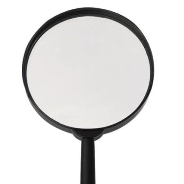 Imagem de Lupa de Aumento Manual com Lente 100mm, Polipropileno e Poliestireno, Preta, 18,5cm x 17cm, para Leitura e Estética