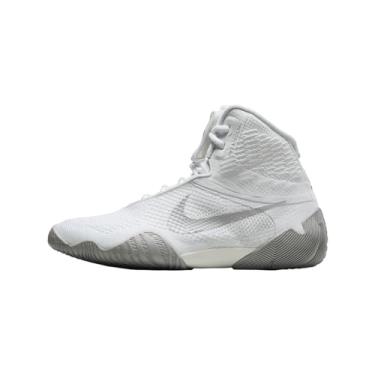 Imagem de Nike Tênis de luta livre masculino Tawa CI2952-100, Branco/Prata Metálico, 42