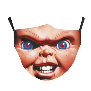 Imagem de Máscara facial Nightmare Chucky Anime reutilizável com filtro