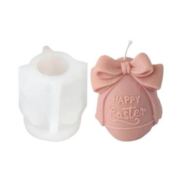 Imagem de Molde De Silicone Coelho Da Páscoa Oval Para Velas, Kit Para Fabricaçã