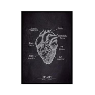 Imagem de Arte de anatomia humana, pintura em tela médica, vintage, esqueleto muscular, educação, pôster, impressão de imagem de parede, decoração de clínica hospitalar (SKU4,20,3 x 30,5 cm = (20 x 30 cm