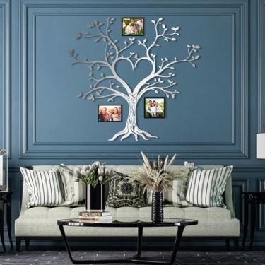 Imagem de Decoração de parede de árvore genealógica, decoração de parede de árvore de metal, árvore da vida, decoração de parede de moldura de árvore genealógica, arte de parede de árvore da vida, decoração de