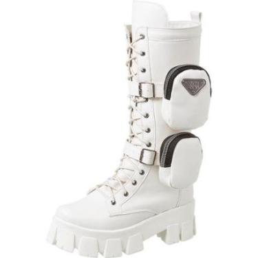 Imagem de Bota Feminina Coturno Cano Curto Tratorado Tendência Inverno-Feminino