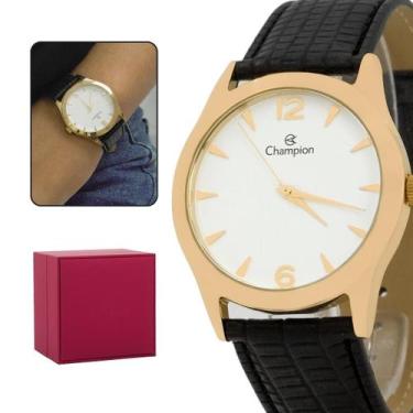 Imagem de Relógio Feminino Champion Dourado Casual Original Resistente a Água Ga