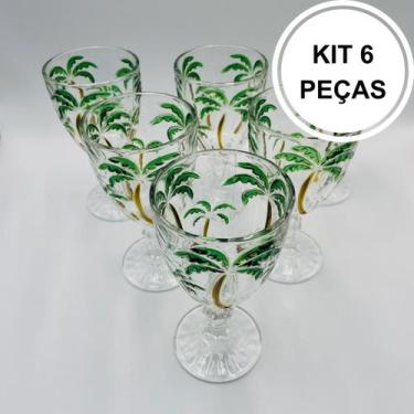 Imagem de Conjunto 6 Taças Palm Tree Color 340ml - KHM