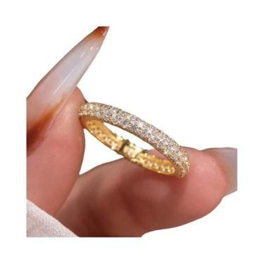 Imagem de Anel Simples Empilhável De Prata Esterlina 925 Com Zircônia De 1,4mm P