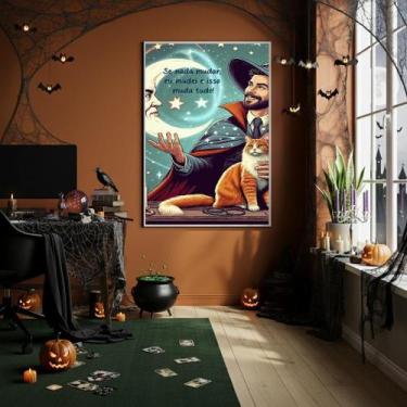 Imagem de Quadro Decorativo Bruxo Que Muda Tudo 70X50Cm Mold Preta - Quadros On-