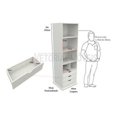 Imagem de Armário Colmeia Mirela M38 100% Mdf (closet Lojas Expositor) - VETORIA